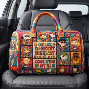 Vintage Adventure Quilted Duffle Bag Personalized Gifts For Traveler 01PATN060726