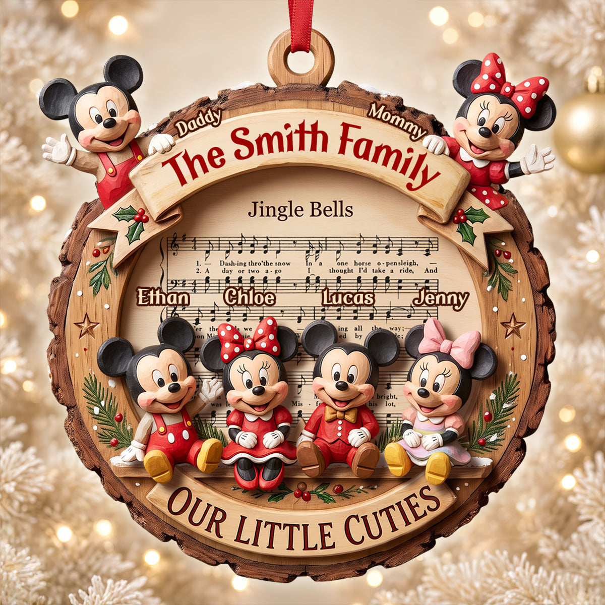 Sweet Family Ornament - Personalized Christmas Gifts For Family 03padt221026