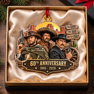 60th Anniversary Western Christmas Ornament - Personalized Gifts For Christmas Ornament 04NADH090926