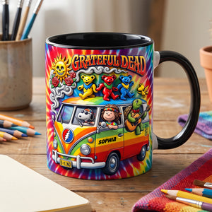 Grateful Dead Psychedelic Eclectic Melody Accent Mug - Personalized Gifts For Rock Lovers 06huqn290726