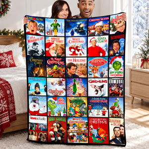 Classic Holiday Screening Blanket - Personalized Christmas Gifts For Movie Lovers 02QHQN011026