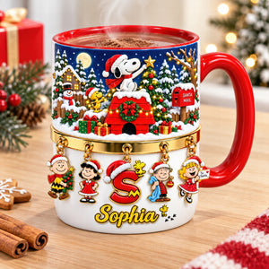Cute Alphabet Christmas Accent Mug - Personalized Christmas Gifts 02tyqn230926
