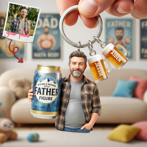 Dad Beer Acrylic Tag Keychain - Custom Photo Gifts For Dads 02nata080526 - Keychains - GoDuckee