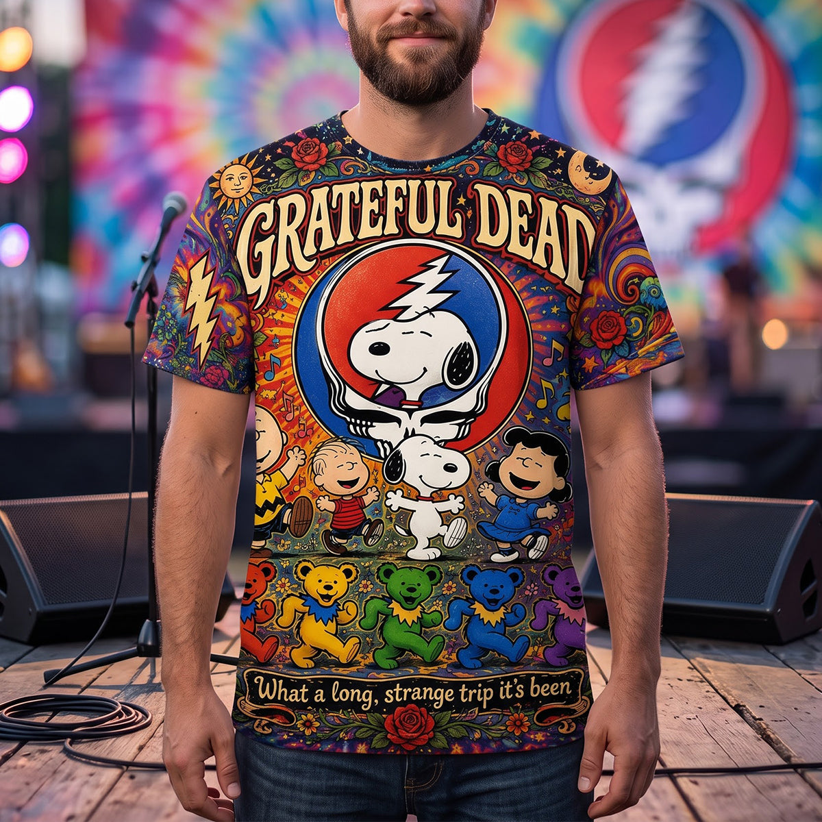 Grateful Dead Psychedelic Eclectic Melody 3D Shirt - Personalized Gifts For Rock Lovers 04natn300726
