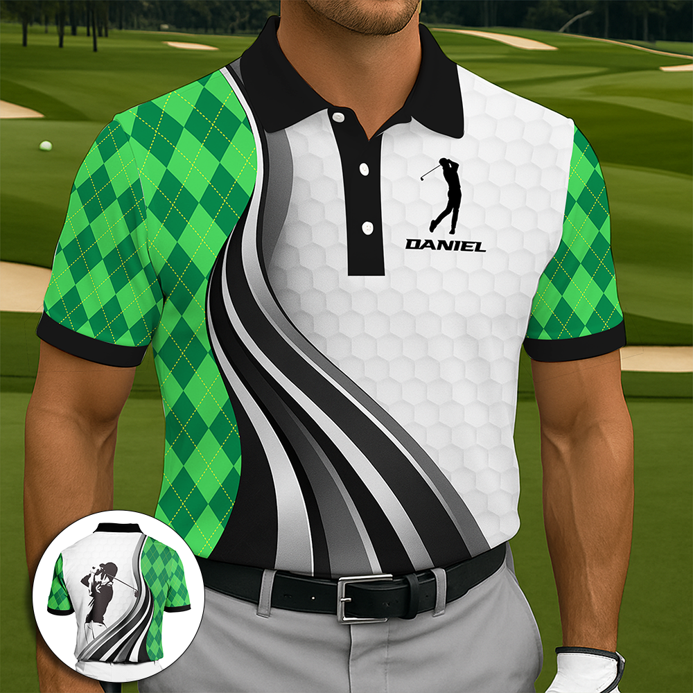 Stylish Golf Swing Polo Shirt - Personalized Gifts For Golfer 04PGLU310725