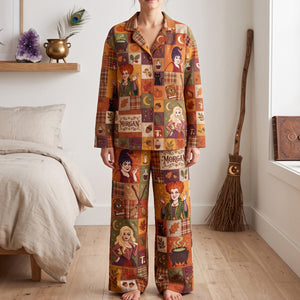 Personalized Patchwork Pajama Set – Halloween Gifts For Witch Lovers 01patn310726