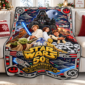 50 Years: The Cosmic Warrior Blanket - Personalized Gifts 01OHQN011026