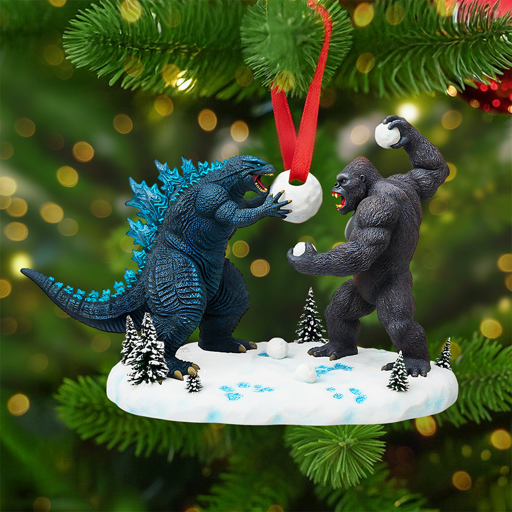Fun Snowball Fight Christmas Ornament, Personalized Gifts For Fans 01qhta160925