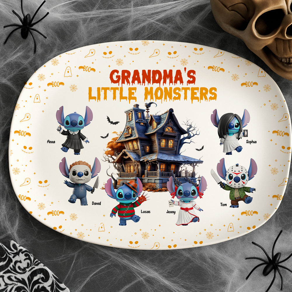 Horror Monsters Personalized Halloween Plate 02pgtn110825