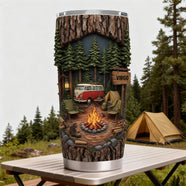 Campfire Adventure 20oz Tumbler - Personalized Gift For Camping Lovers 05KILU301225
