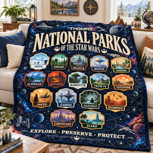 Space Adventure Blanket - Personalized Gifts 01nalu061026