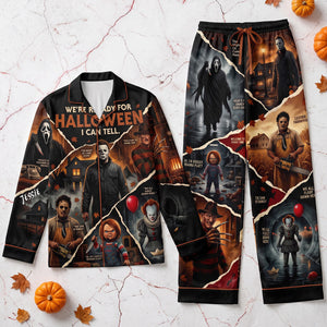 Personalized Halloween Button-Up Pajama Set – Ready for Halloween 02PATA040926