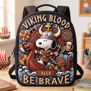Viking Blood Be Brave Shool Bag - Personalized Gifts 02palu150726