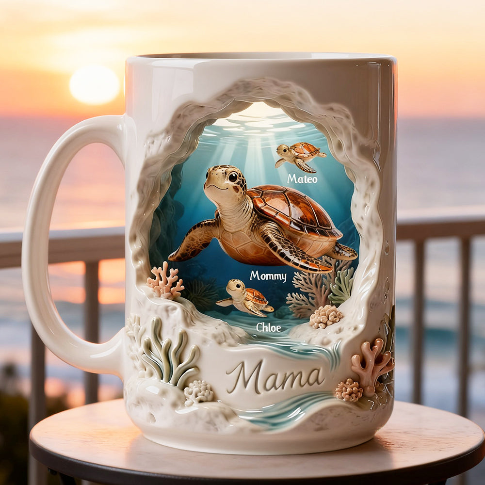 Sea Turtle Coffee Mug - Personalized Gifts For Mother 04todt090226