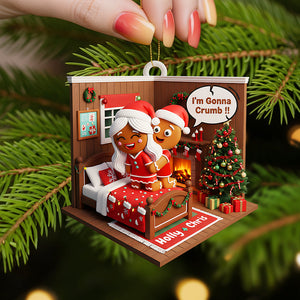 Gingerbread Couple Christmas Ornament, Personalized Gifts 03KITA160925