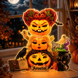 Pumpkin Friends Acrylic Light Box Personalized Halloween Gifts 08HUDT300726