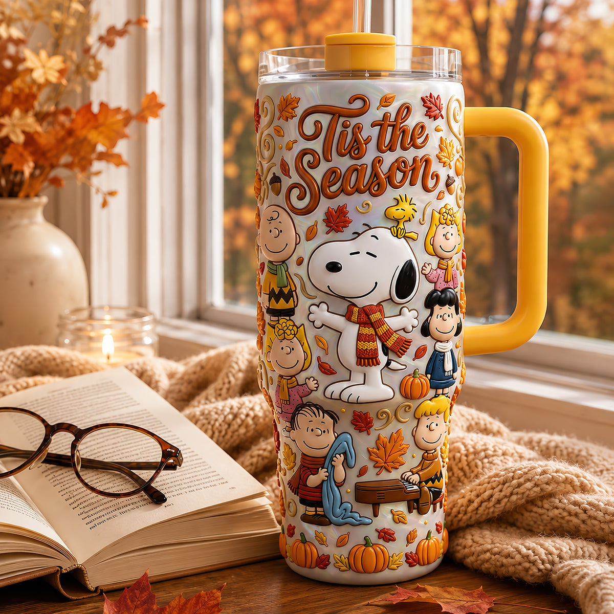 Tis The Season Tumbler With Handle - Personalized Gifts 01tydt240726