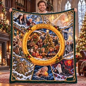 Christmas In A Fantastical World Blanket - Personalized Christmas Gifts 03haqn260926