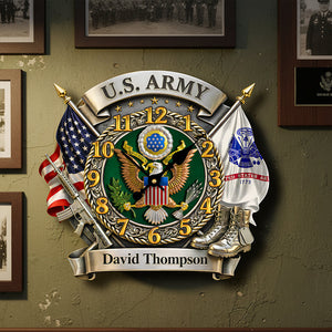Veteran Wall Clock - Personalized Gifts For Military-Homacus