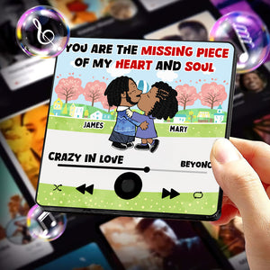 Personalized Gifts For Cartoon Lover Music Fridge Magnet Missing Piece Couple 01XQDT271224HG-Homacus
