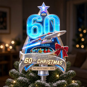 Precious Journey 60th Anniversary Tree Topper - Personalized Christmas Gifts 01todh110926