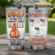Funny Dad Balls Tumbler - Personalized Gift For Dads 06OHQN290526