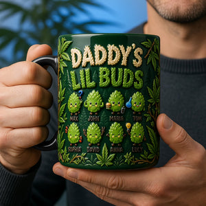 Daddy's Lil Buds Magic Ceramic Coffee Mug - Personalized Gifts For Dad 05toqn060526-Homacus