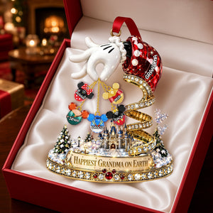 Happiest Grandma On Earth Acrylic Ornament - Personalized Christmas Gifts For Grandma 04ohlu290826