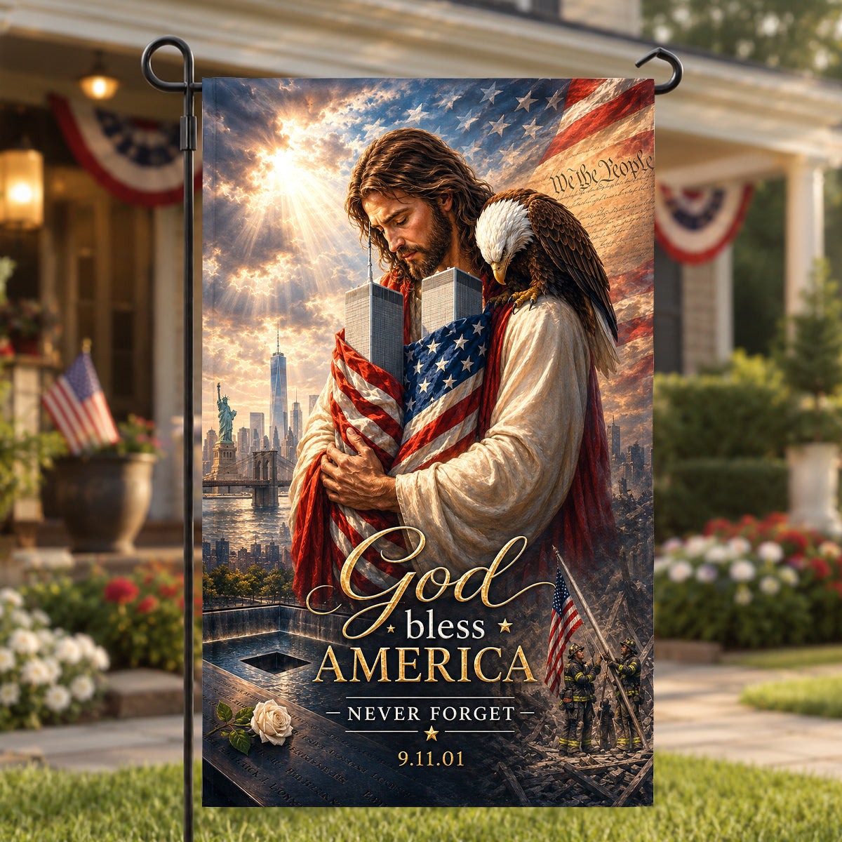 God Soothes America's Pain Garden Flag - Patriot Day 03QHDH270726