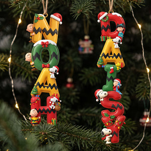 Playful Pup Alphabet Christmas Ornament - Personalized Christmas Gifts 012PATA220926