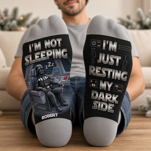 Not Sleeping, Just Resting Socks - Personalized Gifts For Film Lovers 03TODT230926