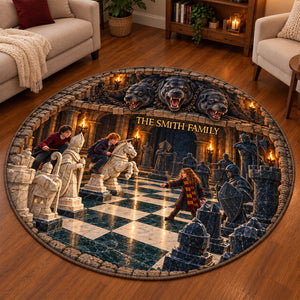 Underground Hideout Adventure Quilted Round Rug - Personalized Gifts 01QHDT290926