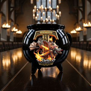 Spellbound Initials Cauldron Mug – Personalized Halloween Gifts For Fantasy Lovers 04HYLU040925