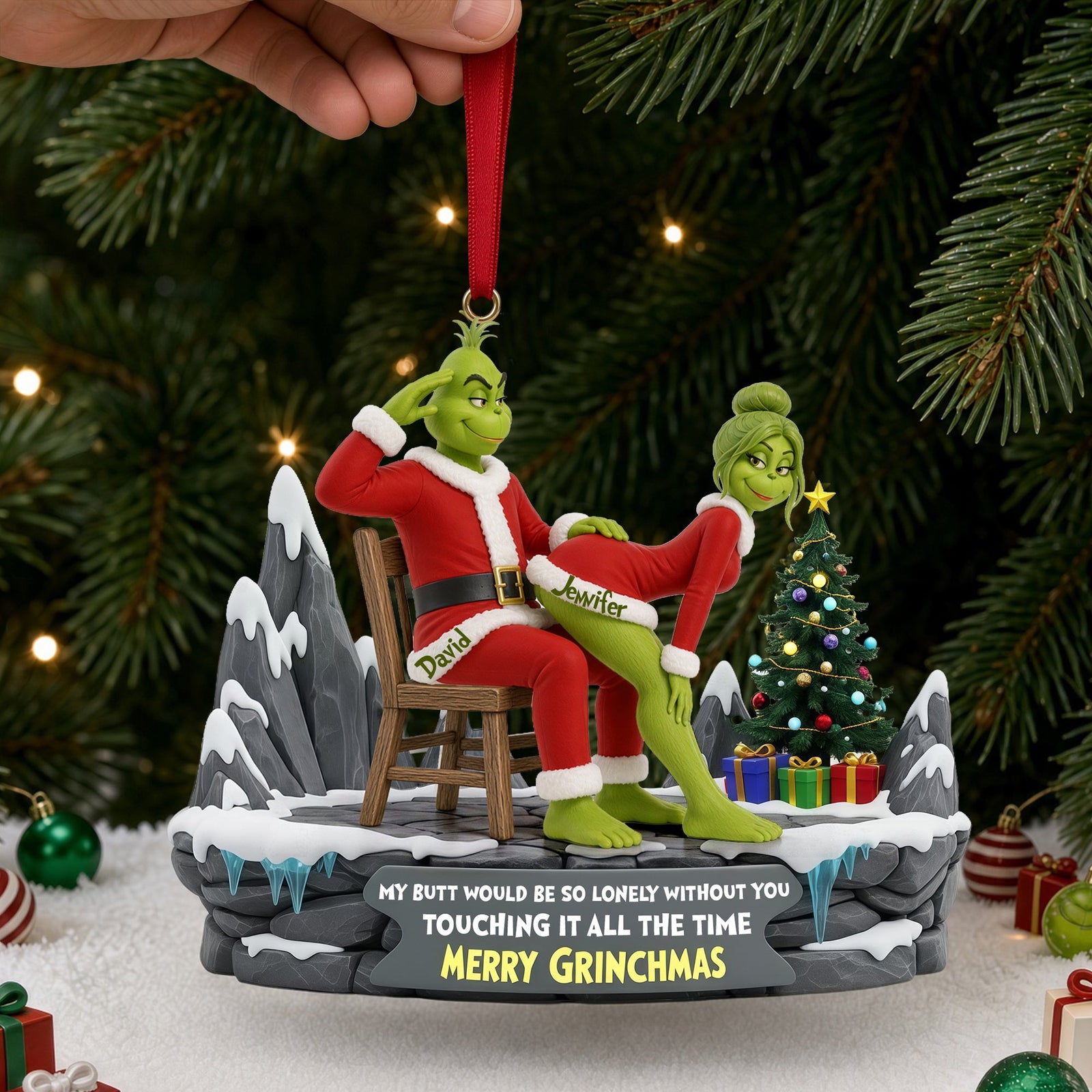 Festive Trouble Couple Ornament - Personalized Christmas Gifts For Couple 03ohlu150926