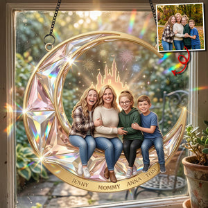 Custom Photo Family suncatcher  - Personalized Gifts For Family Suncatcher Ornament 03NATN200326