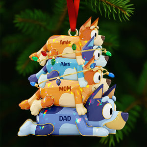 Stacked Family Fun Christmas Ornament Personalized Gifts For Family 02OHDT011025