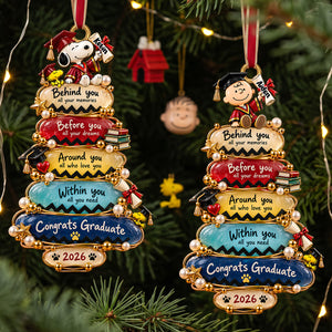 Cute Graduation Cartoon Character Christmas Ornament - Personalized Gifts For Graduates 03pata250926