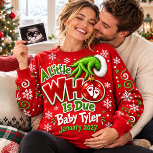 Pregnancy Christmas Sweater - Personalized Gifts For Her 02hulu161026