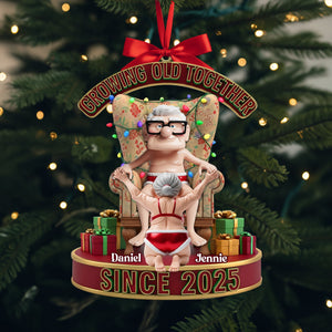 Frisky Old Couple Ornament - Personalized Christmas Gifts For Couples 04OHLU200925
