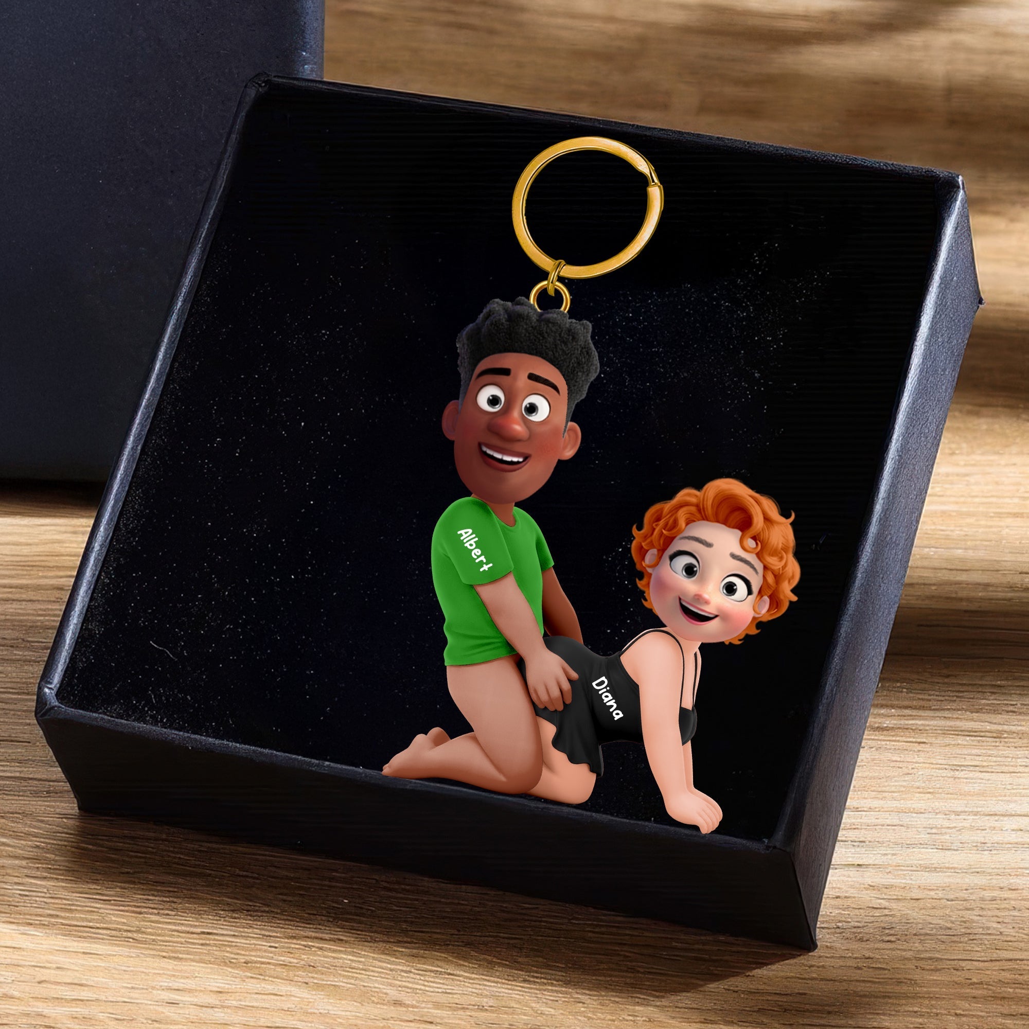 Naughty Couple Keychain - Personalized Gifts For Couple 05naqn140126-Homacus