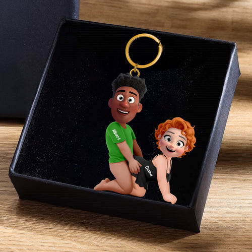 Naughty Couple Keychain - Personalized Gifts For Couple 05naqn140126-Homacus