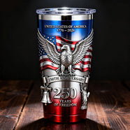 Proud Anniversary Tumbler - Personalized Gift For Patriot 02QHQN120226