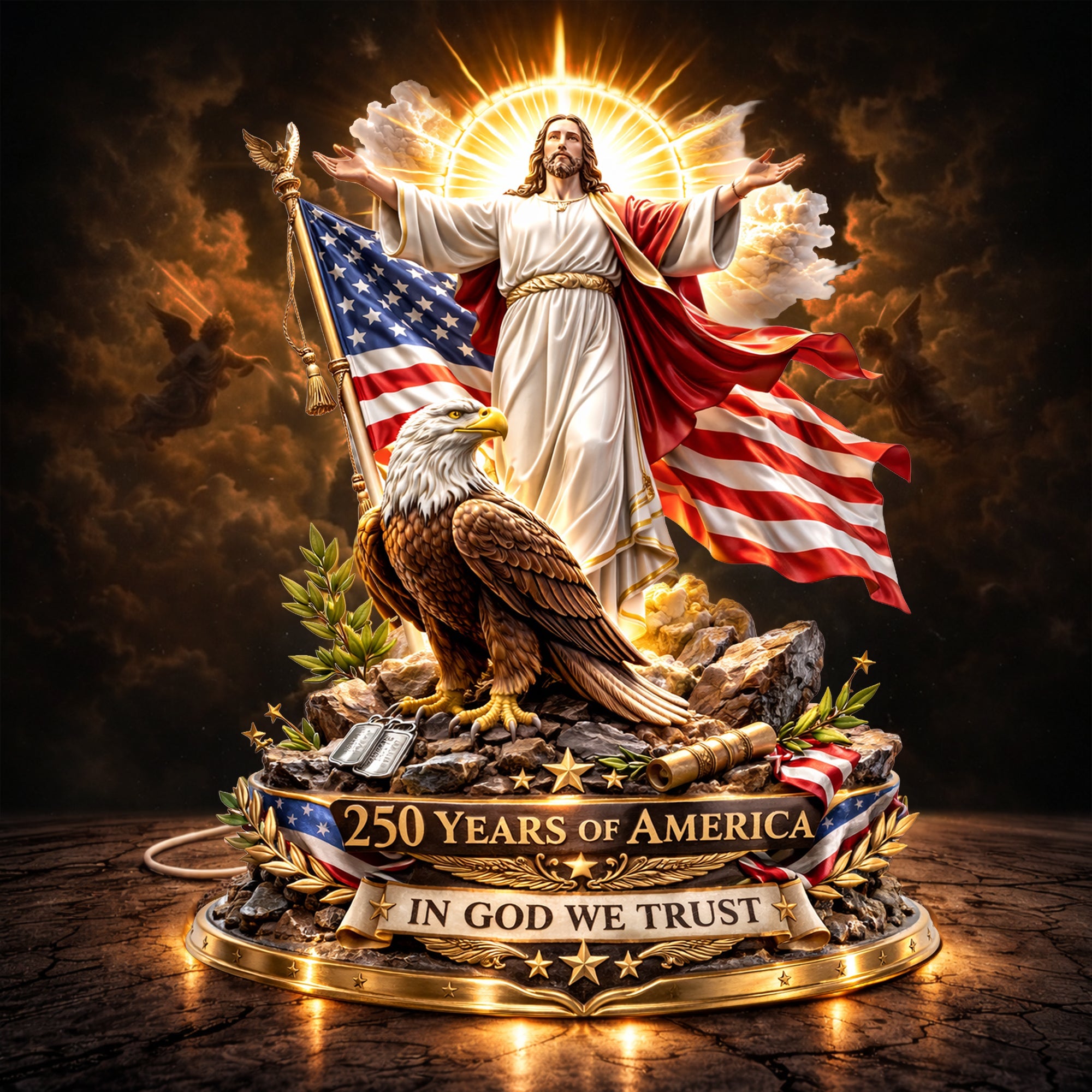 United In Faith 250 Years Anniversary Light Box - Personalized Gift For Christian 03TYLU030326 - Light Box - GoDuckee
