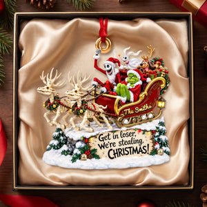 Mischief Crew On A Sleigh Ornament - Personalized Christmas Gifts 01NADH191026