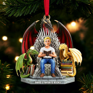 Personalized Gift For Book Lovers, Bookmas Custom Shape Acrylic Christmas Ornament 04hulu181025-Homacus