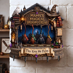 Mama's Broom Crew Acrylic Key Hanger - Personalized Gifts For Mother 03palu300726