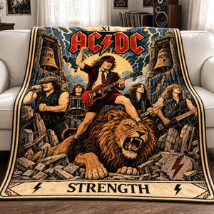 AC/DC Thunderstruck Tarot Rock Art Blanket - Personalized For Rock Lovers 05HUTA281026