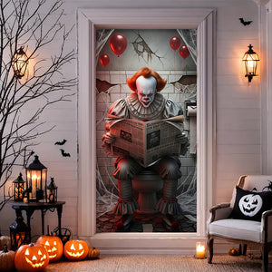 Creepy Toilet Scene Door Cover - Personalized Halloween Gifts 05hyqn190825