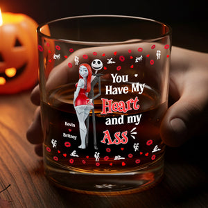 Funny Couple Halloween Glass Mug Personalized Gifts 01NADT120925