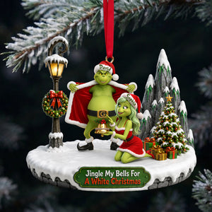 Merry Cheeky Couple Christmas Acrylic Ornament - Personalized Christmas Gifts For Couples 06ohlu140826
